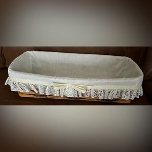 LONGABERGER WOVEN TRADITIONS BREAD BASKET WITH ECRU LINER